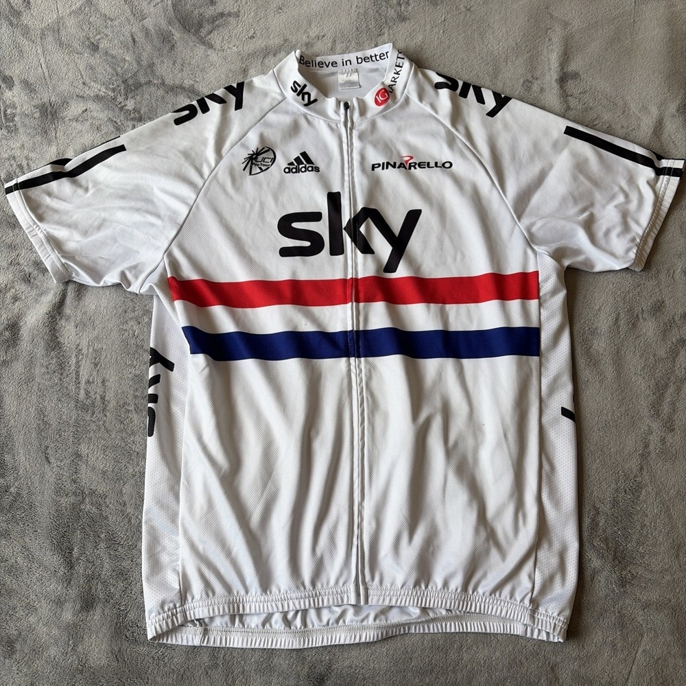 SKY Great Britain Team British Adidas Short‎ Sleeve Cycling Jersey Sz XL Women's